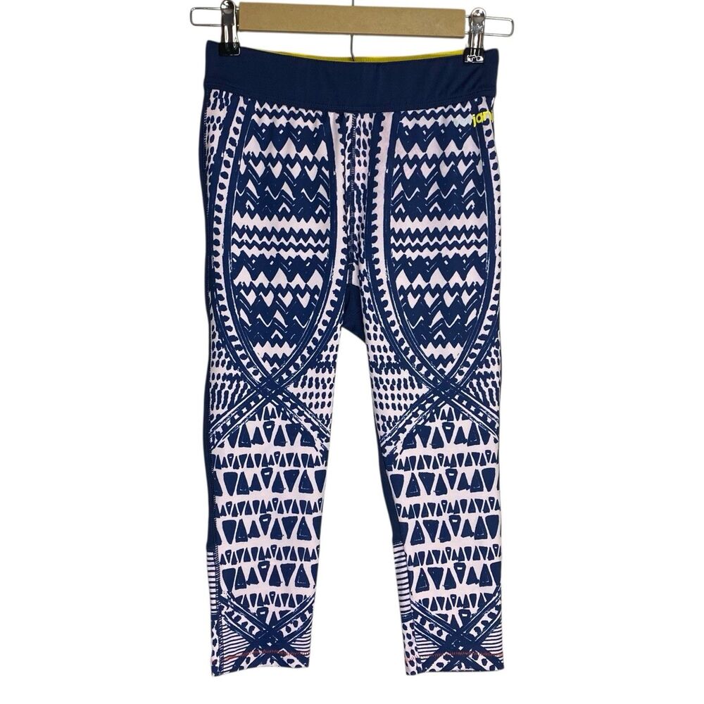Janji Leggings Womens S Run For Kenya Zip Pockets Tribal Performance Running Gym